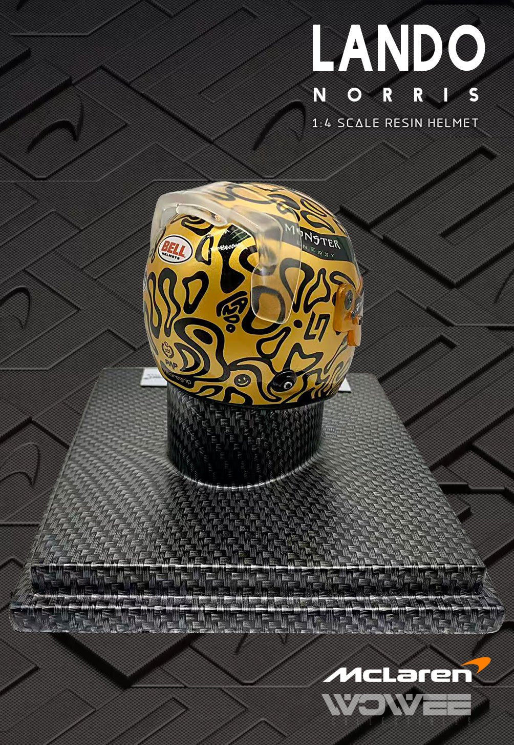 LANDO NORRIS 1:4 SCALE HELMET