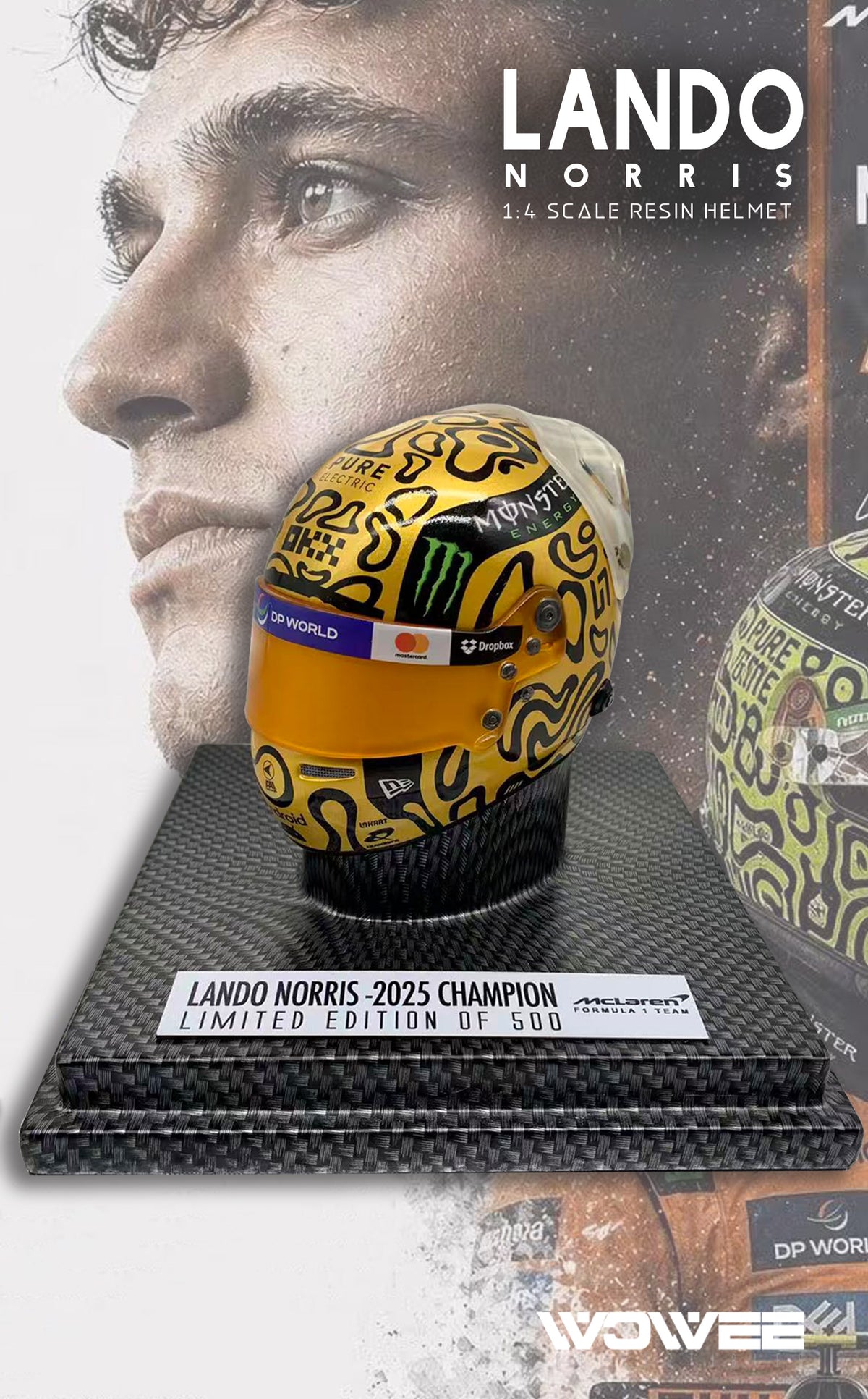 LANDO NORRIS 1:4 SCALE HELMET