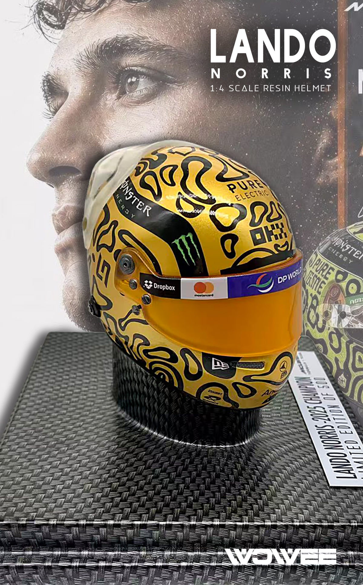 LANDO NORRIS 1:4 SCALE HELMET