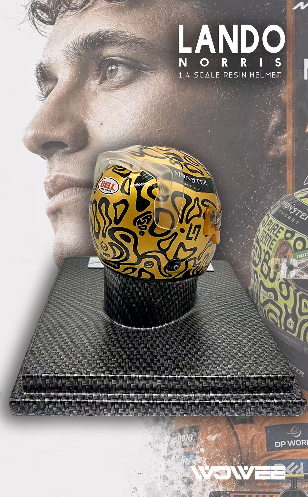 LANDO NORRIS 1:4 SCALE HELMET