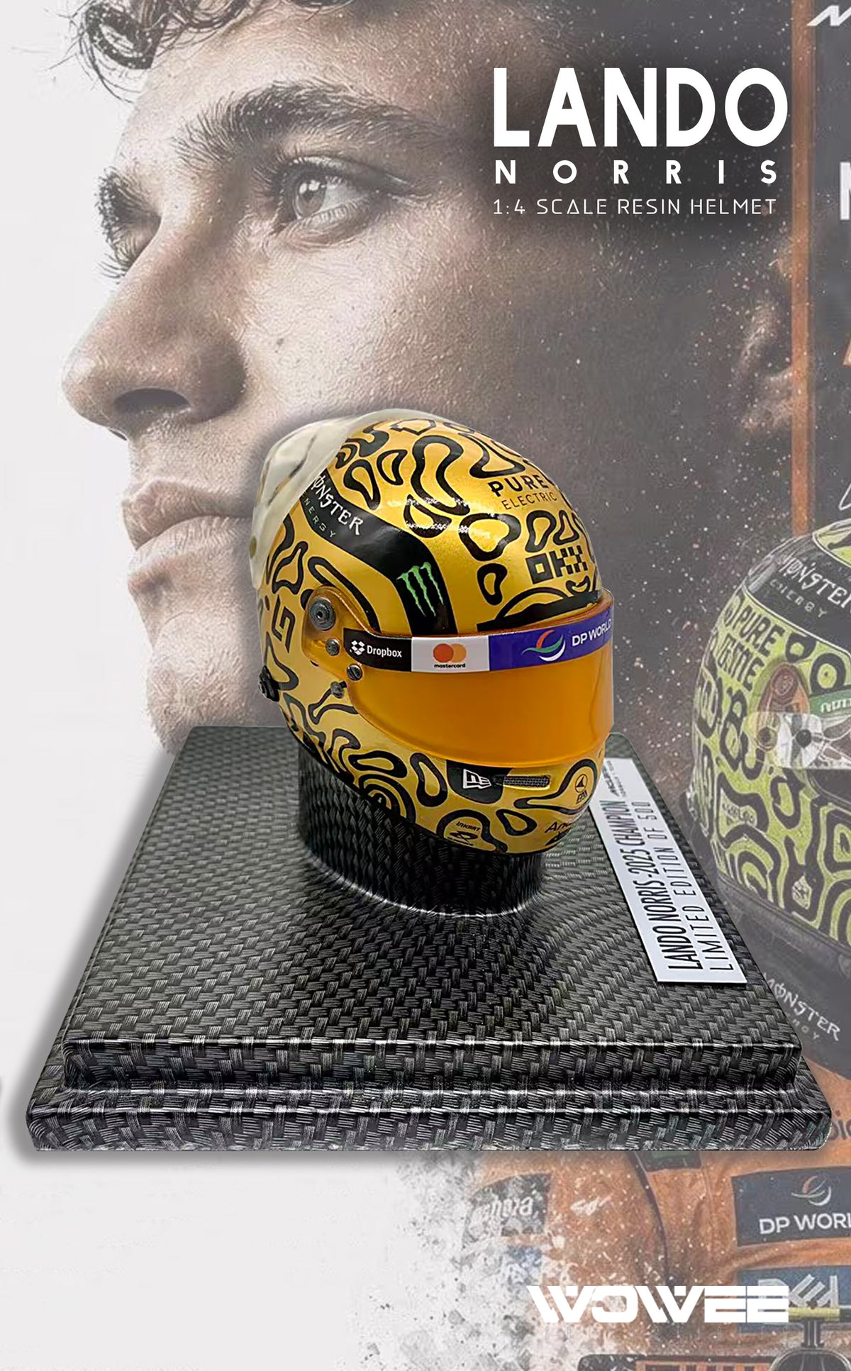 LANDO NORRIS 1:4 SCALE HELMET