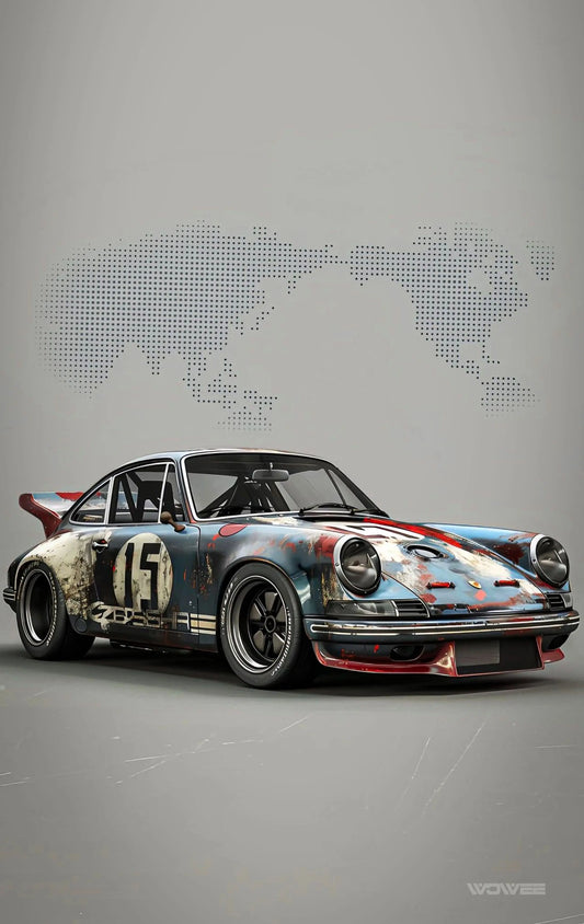 PORSCHE GT ART PRINT Wowee Collectibles