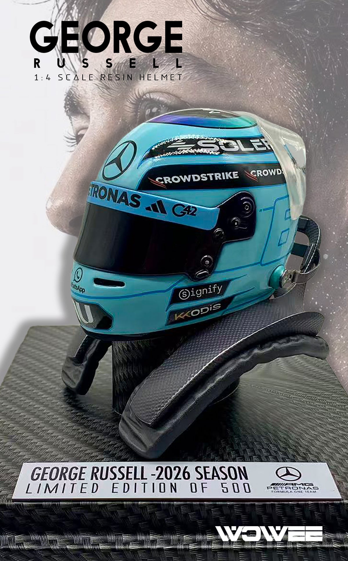GEORGE RUSSELL 1:4 SCALE HELMET