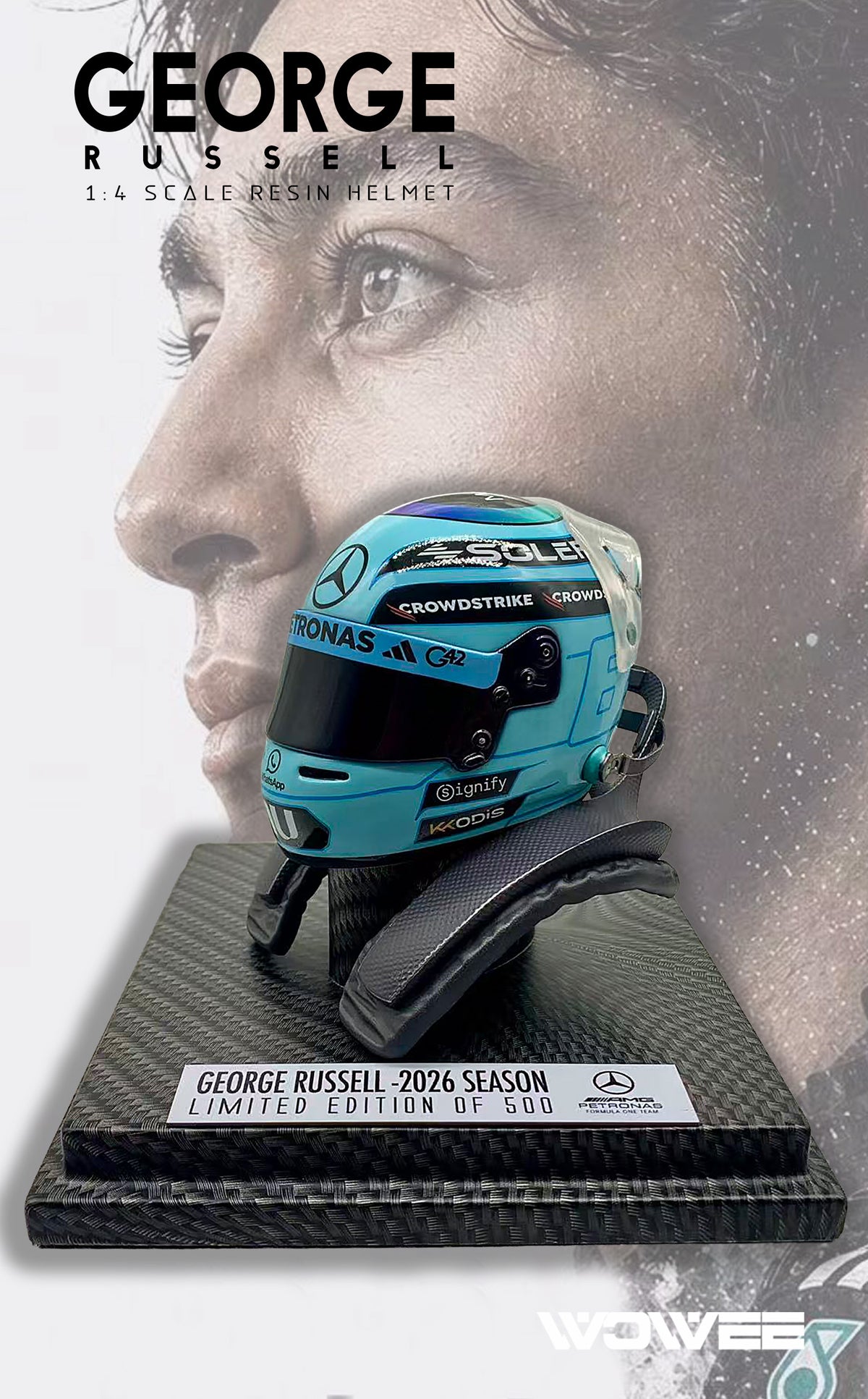GEORGE RUSSELL 1:4 SCALE HELMET